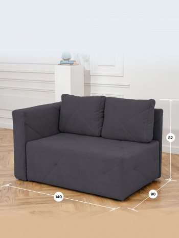 Диван 1010 графит, левый (BRENDOSS) в Краснотурьинске - krasnoturinsk.mebel-e96.ru