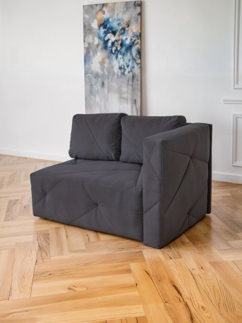 Диван 1010 графит, правый (BRENDOSS) в Краснотурьинске - krasnoturinsk.mebel-e96.ru