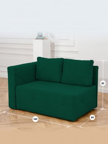 Диван 1010 изумруд, левый (BRENDOSS) в Краснотурьинске - krasnoturinsk.mebel-e96.ru