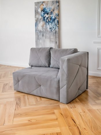 Диван 1010 серый, правый (BRENDOSS) в Краснотурьинске - krasnoturinsk.mebel-e96.ru