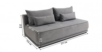 Диван-кровать 1001 серый (Brendoss) в Краснотурьинске - krasnoturinsk.mebel-e96.ru
