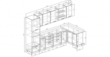 Угловой кухонный гарнитур Лада 3200*1400 мм Sanvut в Краснотурьинске - krasnoturinsk.mebel-e96.ru