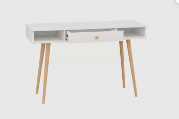 Стол письменный, арт.6-01102, белый (ГК) в Краснотурьинске - krasnoturinsk.mebel-e96.ru