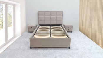 Кровать с подъемным механизмом Мега беж (Лин) в Краснотурьинске - krasnoturinsk.mebel-e96.ru