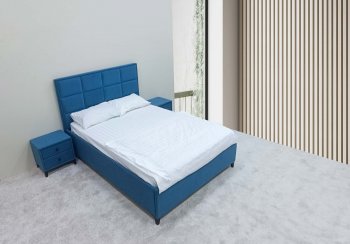 Кровать с подъемным механизмом Мега синий (Лин) в Краснотурьинске - krasnoturinsk.mebel-e96.ru