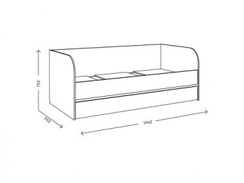 Кровать выкатная Адел (Комфорт) в Краснотурьинске - krasnoturinsk.mebel-e96.ru