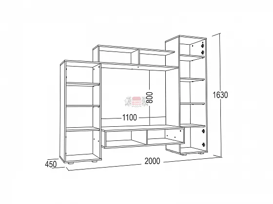 Стенка Александра-5 в Краснотурьинске - krasnoturinsk.mebel-e96.ru