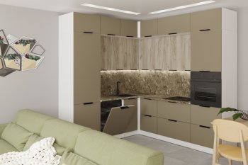 Кухонный гарнитур Альба гранд прайм 2200х2500 мм (Герда) в Краснотурьинске - krasnoturinsk.mebel-e96.ru