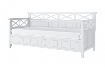 Кровать из массива Амелия белый античный (БМ) в Краснотурьинске - krasnoturinsk.mebel-e96.ru