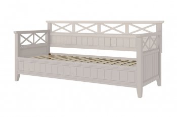 Кровать из массива Амелия льняной (БМ) в Краснотурьинске - krasnoturinsk.mebel-e96.ru