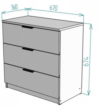 Комод Anna K215 674х670х360 в Краснотурьинске - krasnoturinsk.mebel-e96.ru