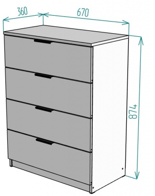 Комод Anna K216 874х670х360 в Краснотурьинске - krasnoturinsk.mebel-e96.ru