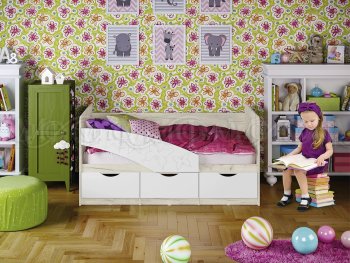 Кровать Бабочки Шарли белый (Миф) в Краснотурьинске - krasnoturinsk.mebel-e96.ru