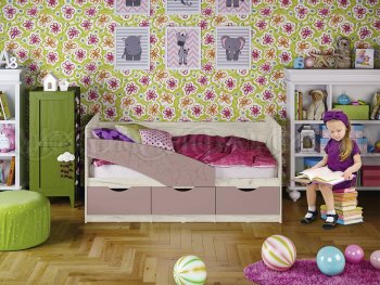 Кровать Бабочки Шарли пинк (Миф) в Краснотурьинске - krasnoturinsk.mebel-e96.ru