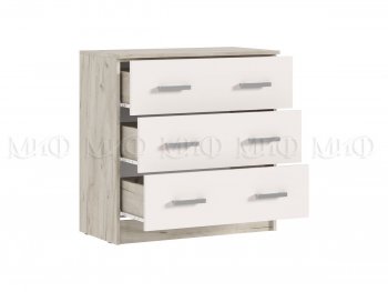 Комод 3 ящика Бася крафт/кашемир (Миф) в Краснотурьинске - krasnoturinsk.mebel-e96.ru