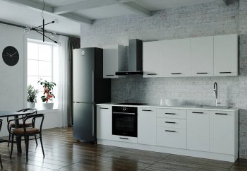 Кухонный гарнитур Белый глянец 2800 МДФ (Санвут) в Краснотурьинске - krasnoturinsk.mebel-e96.ru