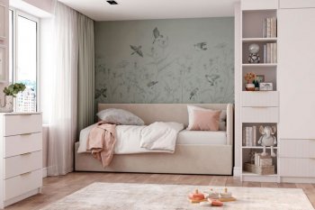 Диван-кровать Бенто с ПМ, велюр Крем (ДСВ) в Краснотурьинске - krasnoturinsk.mebel-e96.ru