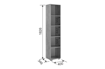 Стенка Бери К1 графит (Мебельсон) в Краснотурьинске - krasnoturinsk.mebel-e96.ru