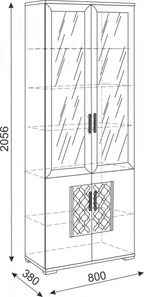 Библиотека Тиффани М15 (Риннер) в Краснотурьинске - krasnoturinsk.mebel-e96.ru