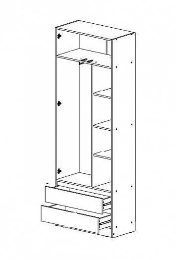 Шкаф 800 мм Челси Color (Миф) в Краснотурьинске - krasnoturinsk.mebel-e96.ru