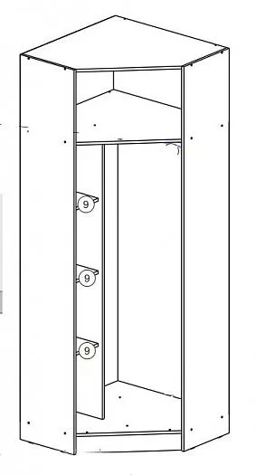 Шкаф угловой Челси Color (Миф) в Краснотурьинске - krasnoturinsk.mebel-e96.ru