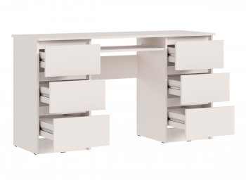 Письменный стол Челси 6 ящиков кашемир (Миф) в Краснотурьинске - krasnoturinsk.mebel-e96.ru