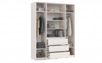 Шкаф 1600 мм Челси с антресолью Кашемир (Миф) в Краснотурьинске - krasnoturinsk.mebel-e96.ru