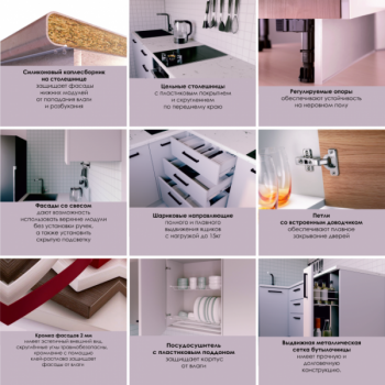 Кухонный гарнитур Фьюжн 2800 (Санвут) в Краснотурьинске - krasnoturinsk.mebel-e96.ru