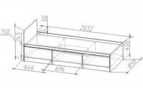 Детская кровать Юниор-5 ЛДСП в Краснотурьинске - krasnoturinsk.mebel-e96.ru