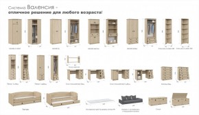 Комод 5ящ Валенсия Дуб сонома (Имп) в Краснотурьинске - krasnoturinsk.mebel-e96.ru