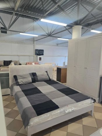 Кровать из массива Джали льняной (БМ) в Краснотурьинске - krasnoturinsk.mebel-e96.ru