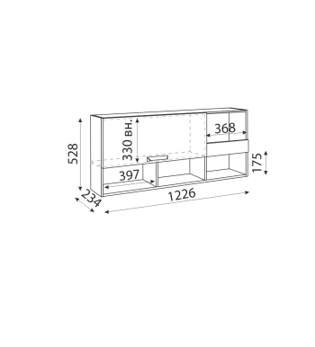 Полка 1 Дуглас М10 (Риннер) в Краснотурьинске - krasnoturinsk.mebel-e96.ru