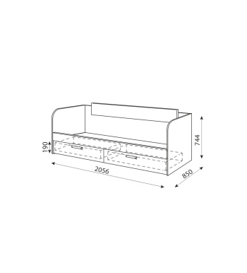 Кровать с ящиками Дуглас М13 (Риннер) в Краснотурьинске - krasnoturinsk.mebel-e96.ru