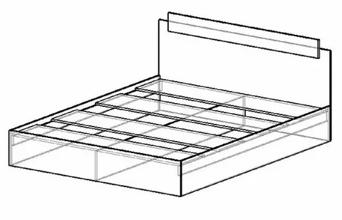 Кровать двуспальная Эко 1600 белый (Эра) в Краснотурьинске - krasnoturinsk.mebel-e96.ru