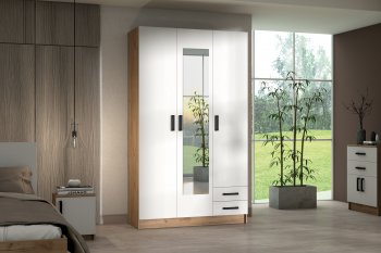 Шкаф 1200 мм Эконом с зеркалом (Зарон) в Краснотурьинске - krasnoturinsk.mebel-e96.ru | фото
