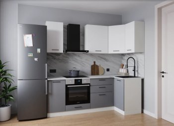 Угловой кухонный гарнитур Элеганция 2200*1000 мм (Sanvut) в Краснотурьинске - krasnoturinsk.mebel-e96.ru