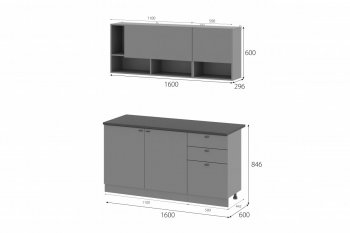 Кухонный гарнитур Энни 1600 мм (МИ) в Краснотурьинске - krasnoturinsk.mebel-e96.ru