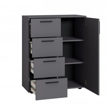 Комод Эйр 16.241 графит (Моби) в Краснотурьинске - krasnoturinsk.mebel-e96.ru