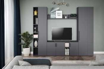 Шкаф торцевой Эйр 16.323 графит (Моби) в Краснотурьинске - krasnoturinsk.mebel-e96.ru