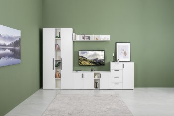 Стенка Эйр комп 1, белый (Моби) в Краснотурьинске - krasnoturinsk.mebel-e96.ru