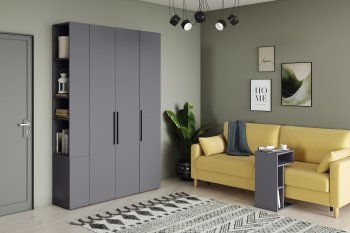 Стенка Эйр модульная, графит (Моби) в Краснотурьинске - krasnoturinsk.mebel-e96.ru