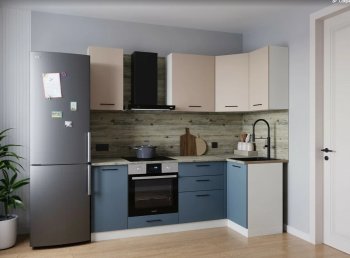 Угловой кухонный гарнитур Фьюжн 2200*1000 мм (Sanvut) в Краснотурьинске - krasnoturinsk.mebel-e96.ru