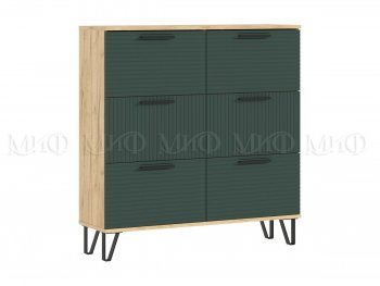 Обувница Флэш крафт/грин (Миф) в Краснотурьинске - krasnoturinsk.mebel-e96.ru