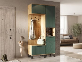 Прихожая Флэш комп.1, крафт/графит (Миф) в Краснотурьинске - krasnoturinsk.mebel-e96.ru