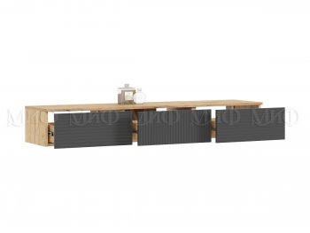 Стенка Флэш комп.2 крафт/графит (Миф) в Краснотурьинске - krasnoturinsk.mebel-e96.ru