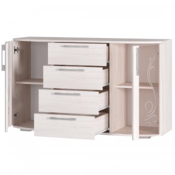 Комод Флорида ясень белый (БТС) в Краснотурьинске - krasnoturinsk.mebel-e96.ru