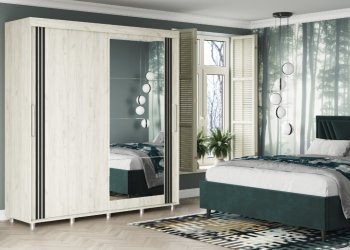 Шкаф-купе 2000 мм Форест крафт белый (Стиль) в Краснотурьинске - krasnoturinsk.mebel-e96.ru