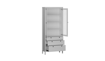 Пенал со стеклом Фрея (СБК) в Краснотурьинске - krasnoturinsk.mebel-e96.ru