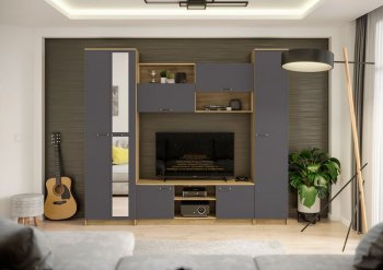Стенка Герда крафт/графит (ИЦ) в Краснотурьинске - krasnoturinsk.mebel-e96.ru