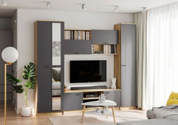 Стенка Герда крафт/графит (ИЦ) в Краснотурьинске - krasnoturinsk.mebel-e96.ru